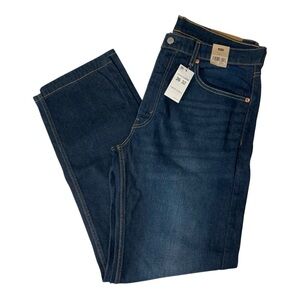 Levi's 505 Jeans Men's 36x32 Straight Leg Regular Fit Dark Wash Blue Den…
